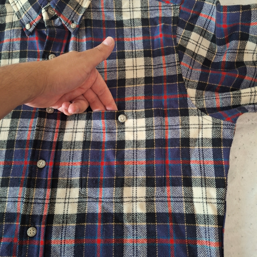 Pendleton Plaid Button-Up Wool Shirt - image 4